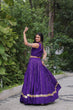 Load image into Gallery viewer, Purple Navratri Special Roman Fabric Lehenga Choli with Kutchi Gamthi &amp; Mirror Work ClothsVilla
