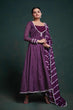 Load image into Gallery viewer, Purple Organza Dress with Charming Prints – Ready to Wear ClothsVilla