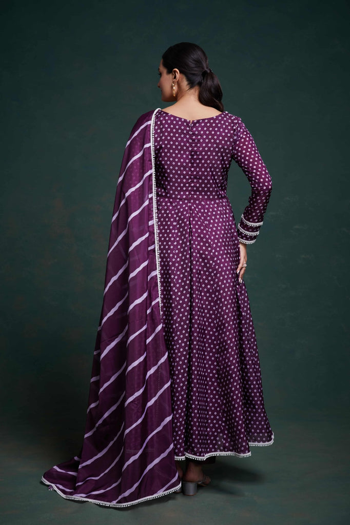 Purple Organza Dress with Charming Prints – Ready to Wear ClothsVilla