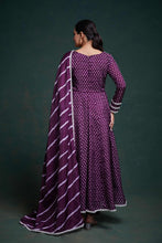 Load image into Gallery viewer, Purple Organza Dress with Charming Prints – Ready to Wear ClothsVilla