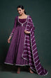 Load image into Gallery viewer, Purple Organza Dress with Charming Prints – Ready to Wear ClothsVilla