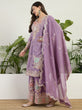 Load image into Gallery viewer, Purple Organza Embroidered Palazzo Set ClothsVilla