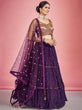 Load image into Gallery viewer, Purple Pakistani Georgette Lehenga Choli For Indian Festivals &amp; Weddings - Sequence Embroidery Work, Thread Embroidery Work, Mirror Work Clothsvilla