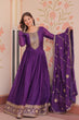 Load image into Gallery viewer, Purple Elegant Star Georgette Gown with Zari &amp; Sequins Embroidery and Designer Dupatta ClothsVilla