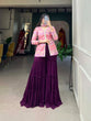 Load image into Gallery viewer, Purple Position Print Comfort Kurta Set with Palazzo Pants and Dupatta ClothsVilla