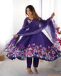 Load image into Gallery viewer, Purple Premium Bandhej Chiffon Anarkali Set ClothsVilla