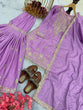 Load image into Gallery viewer, Purple Premium Designer Party Wear Chinon Silk Top, Plazzo &amp; Dupatta Set Clothsvilla