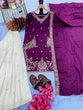 Load image into Gallery viewer, Purple Premium Designer Party Wear Heavy Chinon Silk Top, Palazzo &amp; Dupatta Set