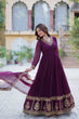 Load image into Gallery viewer, Purple Premium Designer Readymade Gown