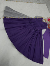 Load image into Gallery viewer, Purple Premium Designer Readymade Party Wear Gown, With Dupatta Set Clothsvilla