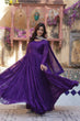 Load image into Gallery viewer, Purple Premium Readymade Elegant Flair Gown with Designer Dupatta
