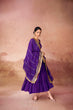 Load image into Gallery viewer, Purple Premium Ruffle Style Faux Georgette Gown with Sequin Embroidered Dupatta – Fully Stitched ClothsVilla