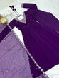 Load image into Gallery viewer, Purple Premium Soft Fox Georgette Fully Flared Anarkali Set with Dupatta &amp; Pant Clothsvilla