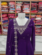 Load image into Gallery viewer, Purple Premium Soft Fox Georgette Fully Flared Anarkali Set with Dupatta &amp; Pant Clothsvilla