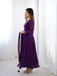 Load image into Gallery viewer, Purple Premium Soft Fox Georgette Fully Flared Anarkali Set with Dupatta &amp; Pant Clothsvilla