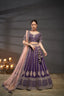 Purple Pure Silk Bridal Lehenga Choli & Dupatta with Moti, Zarkan & Sequin Embellishment ClothsVilla