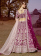 Load image into Gallery viewer, Purple Pure silk Moti, Sequins embroidery Semi-Stitched Bridel Lehenga choli &amp; Dupatta ClothsVilla