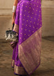 Load image into Gallery viewer, Purple Regal Banarasi Blended Silk Saree with Intricate Timeless Design &amp; Unstitched Blouse ClothsVilla