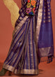 Load image into Gallery viewer, Purple Regal Banarasi Blended Silk Saree with Timeless Intricate Design ClothsVilla
