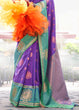Load image into Gallery viewer, Purple Regal Banarasi Silk Saree – Vintage Elegance with Intricate Detailing ClothsVilla
