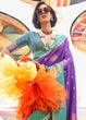 Load image into Gallery viewer, Purple Regal Banarasi Silk Saree – Vintage Elegance with Intricate Detailing ClothsVilla