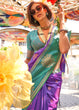 Load image into Gallery viewer, Purple Regal Banarasi Silk Saree – Vintage Elegance with Intricate Detailing ClothsVilla