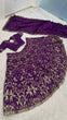 Load image into Gallery viewer, Purple Regal Thai Silk Lehenga Set with Sequins, Zari &amp; Dori Work ClothsVilla