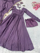 Load image into Gallery viewer, Purple Ri8 Fashion Exclusive Chinnon Silk Anarkali Set Clothsvilla