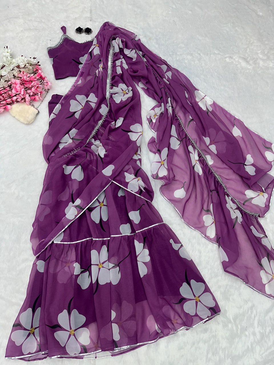 Purple Ri8 Fashion - Exclusive Lehenga Saree Design Modern Elegance with a Traditional Twist Clothsvilla