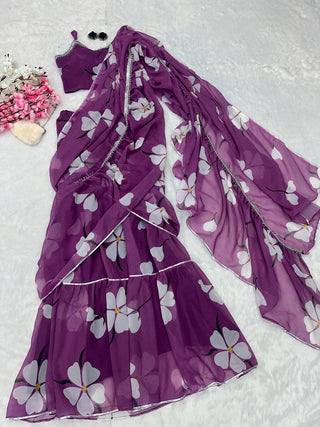 Purple Ri8 Fashion - Exclusive Lehenga Saree Design Modern Elegance with a Traditional Twist Clothsvilla