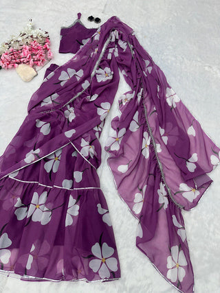 Purple Ri8 Fashion - Exclusive Lehenga Saree Design Modern Elegance with a Traditional Twist Clothsvilla