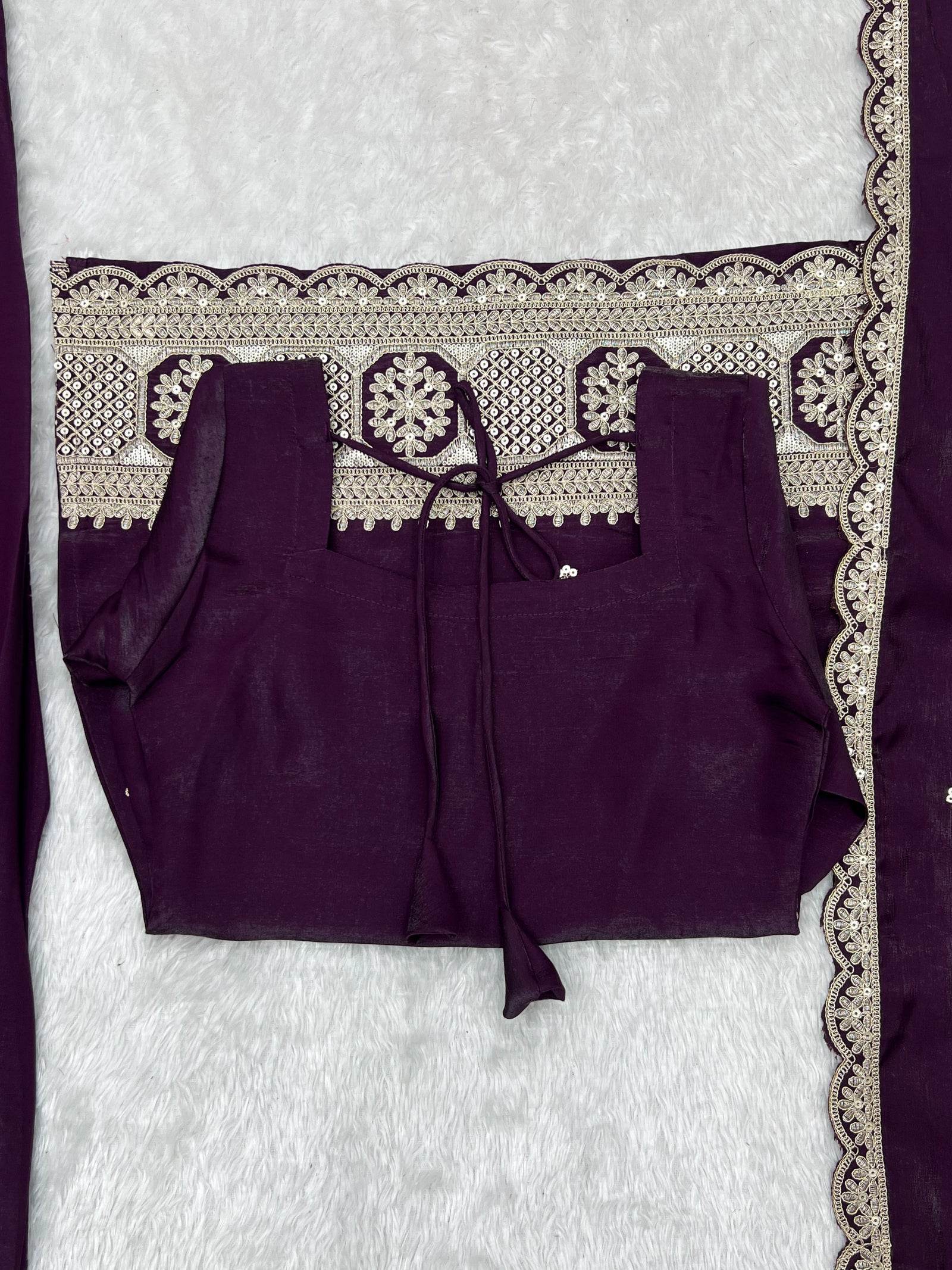 Purple Roman Silk Farshi Shalwar Set ClothsVilla