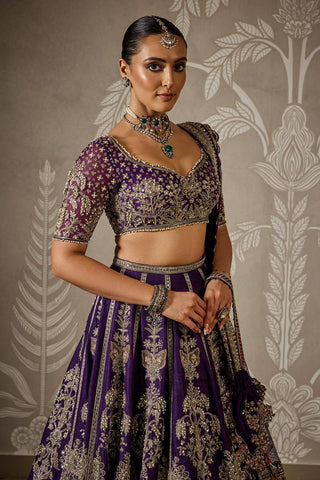 Purple Royal Luxe Sequin & Zari Lehenga Choli ClothsVilla