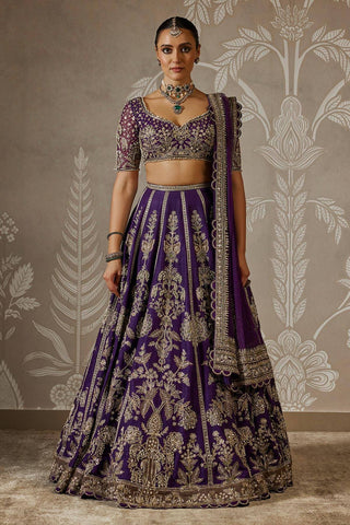 Purple Royal Luxe Sequin & Zari Lehenga Choli ClothsVilla