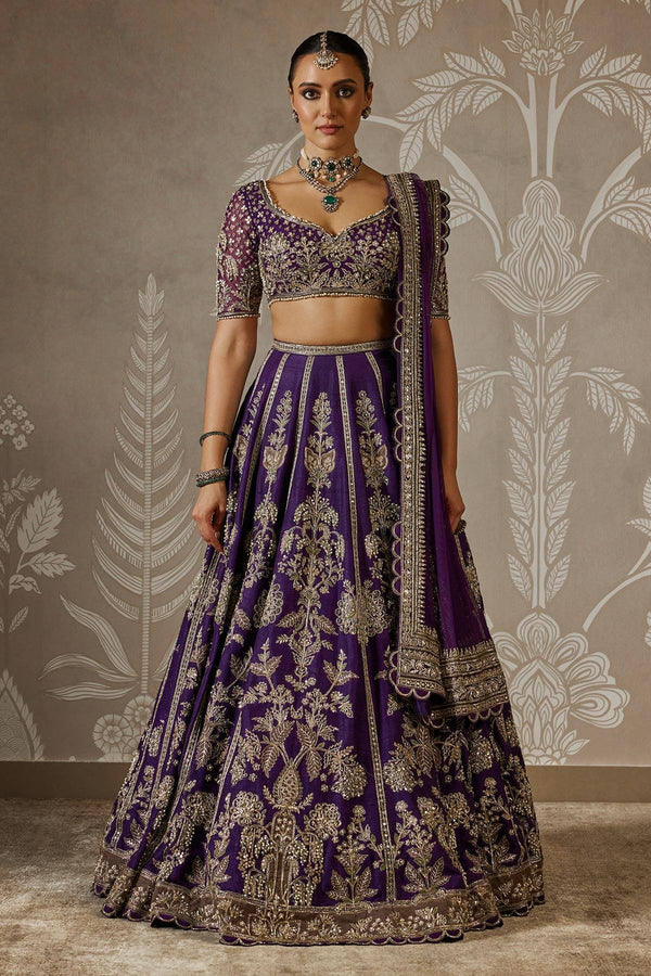 Purple Royal Luxe Sequin & Zari Lehenga Choli ClothsVilla