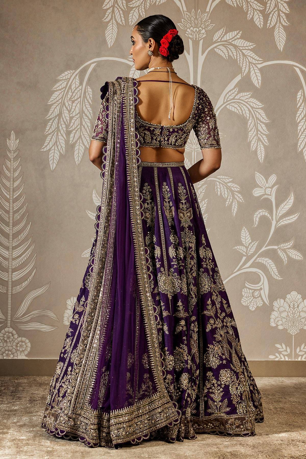 Purple Royal Luxe Sequin & Zari Lehenga Choli ClothsVilla