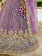 Load image into Gallery viewer, Purple Satin Silk Sequins &amp; Embroidery Lehenga Choli with Ethnic Dupatta – Fully Stitched ClothsVilla