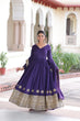 Load image into Gallery viewer, Purple Sequins Embroidered Gown ClothsVilla