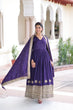Load image into Gallery viewer, Purple Sequins Embroidered Gown ClothsVilla