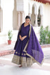 Load image into Gallery viewer, Purple Sequins Embroidered Gown ClothsVilla