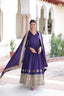 Purple Sequins Embroidered Gown ClothsVilla