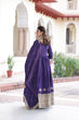 Load image into Gallery viewer, Purple Sequins Embroidered Gown ClothsVilla