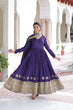 Load image into Gallery viewer, Purple Sequins Embroidered Gown ClothsVilla