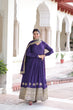 Load image into Gallery viewer, Purple Sequins Embroidered Gown ClothsVilla