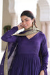 Load image into Gallery viewer, Purple Sequins Embroidered Gown ClothsVilla