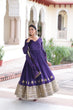 Load image into Gallery viewer, Purple Sequins Embroidered Gown ClothsVilla