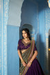 Load image into Gallery viewer, Purple Silk Embroidered Lehenga Set ClothsVilla