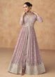 Load image into Gallery viewer, Purple Silk Ethnic Suit Set ClothsVilla