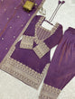 Load image into Gallery viewer, Purple Silk Farshi Shalwar Suit ClothsVilla