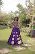 Load image into Gallery viewer, Purple Silk Gota Pattern Lehenga Set ClothsVilla